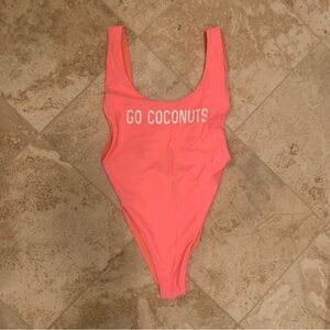 Aerie Pink 'Go Coconuts' One Piece Swimsuit